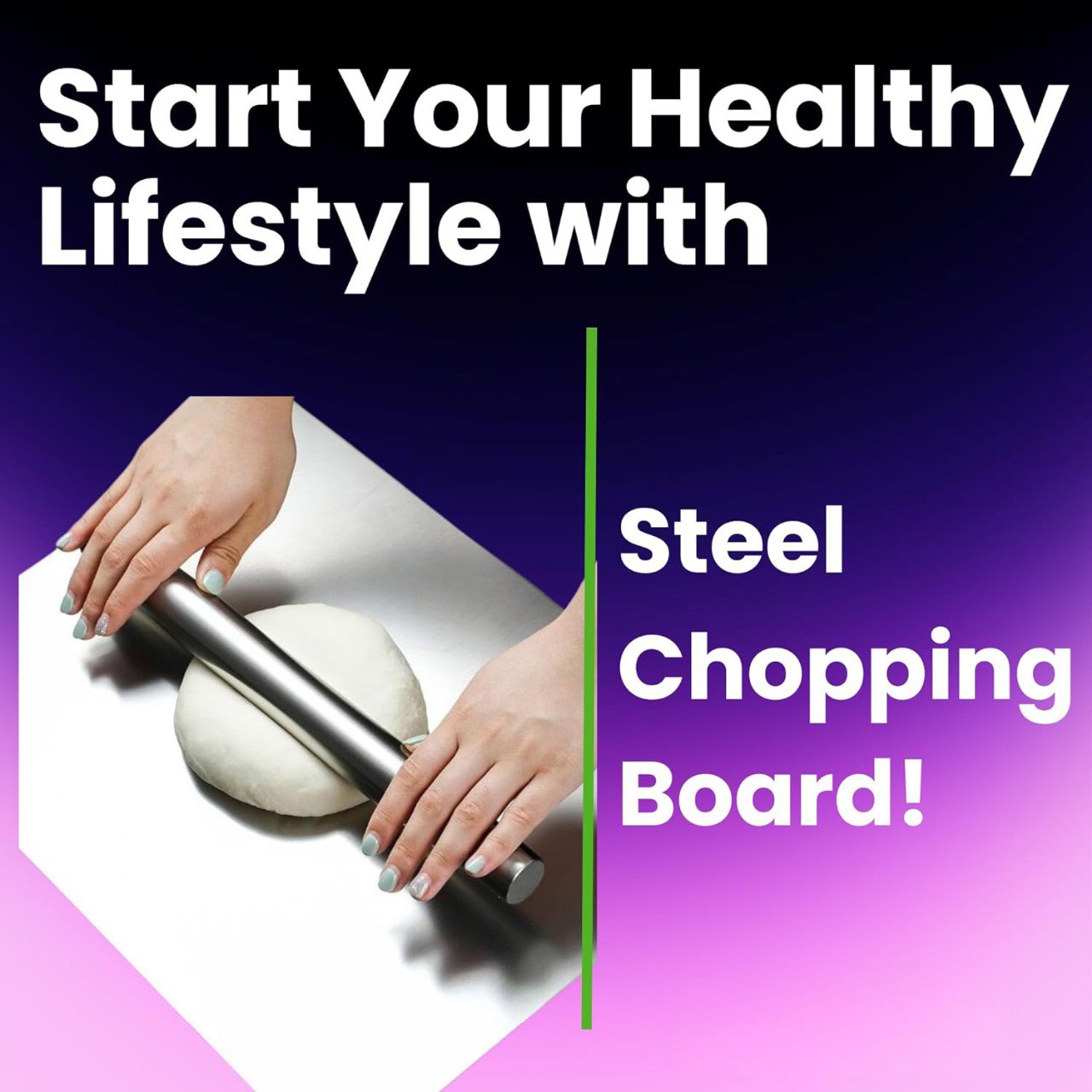 Stainless steel chopping board