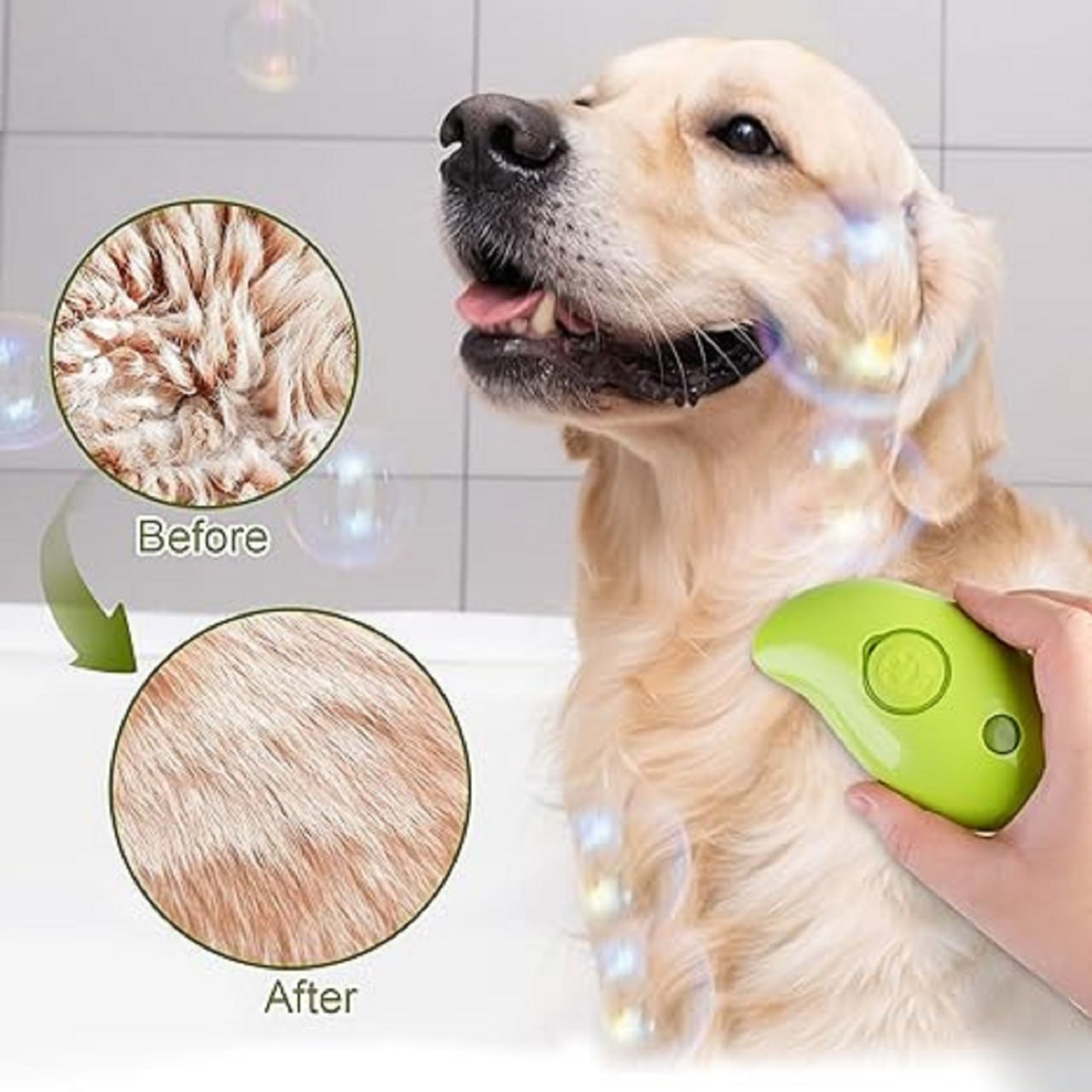 Pet steam brush