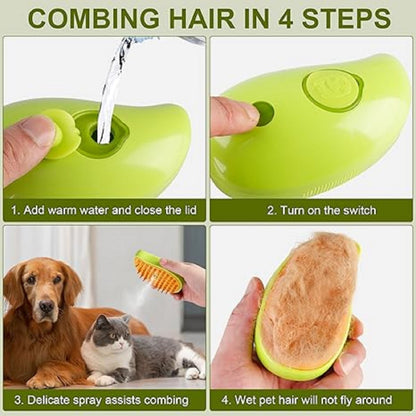 Pet steam brush